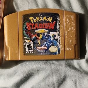 Nintendo Gold Pokémon Stadium Video Game Cartridge